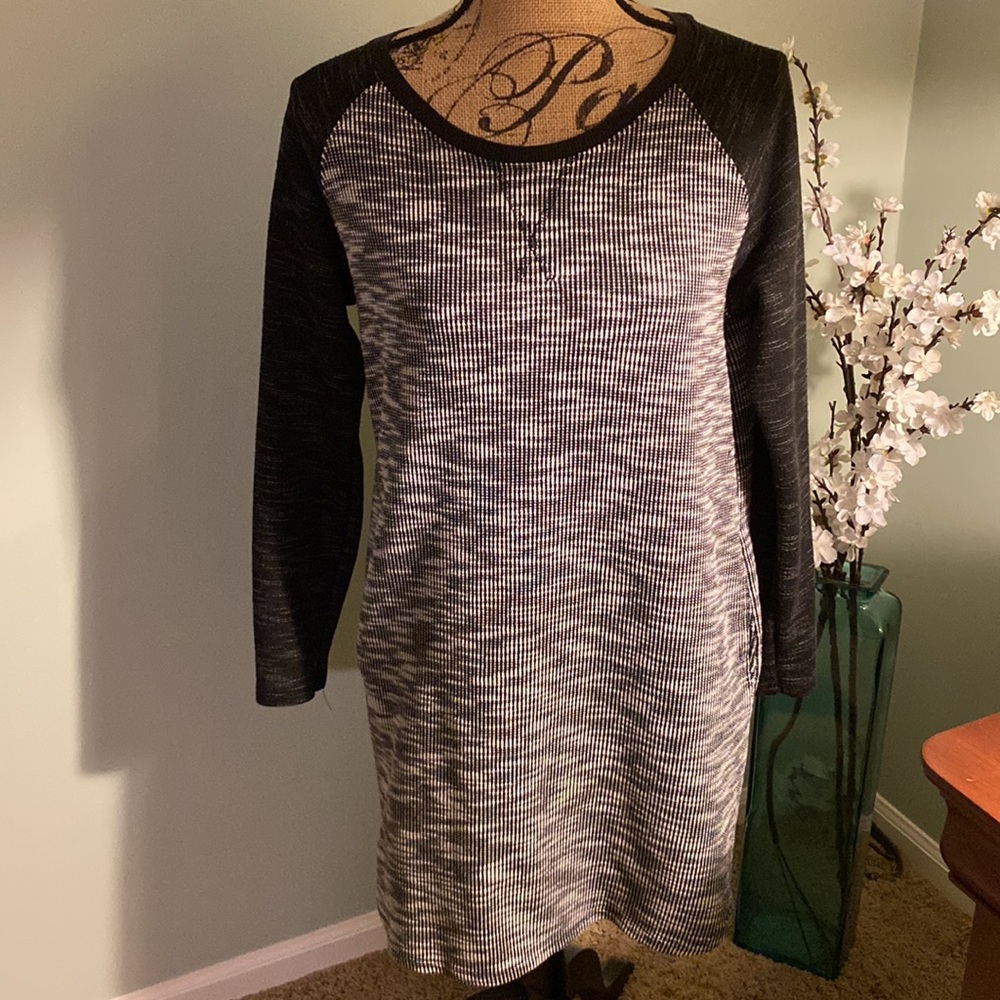 Merona Casual Knit Marled Varsity Dress